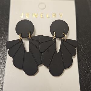 Elegant Black Statement Earrings
